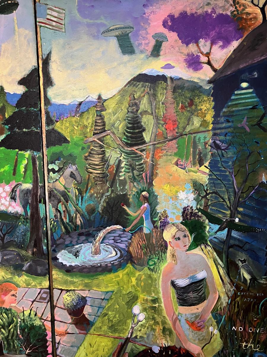 Arrival. [detail of right panel of diptych]